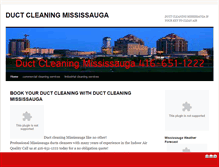 Tablet Screenshot of mississaugaairductcleaning.ca